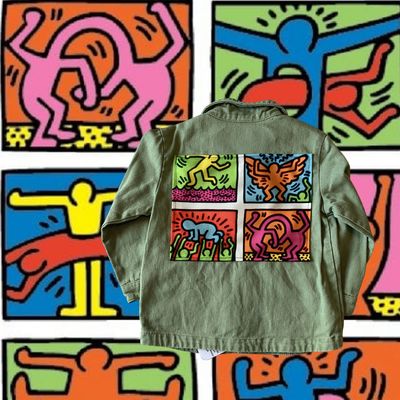Veste bébé worker Keith Haring