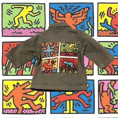 Veste bébé worker Keith Haring : L’art urbain à porter