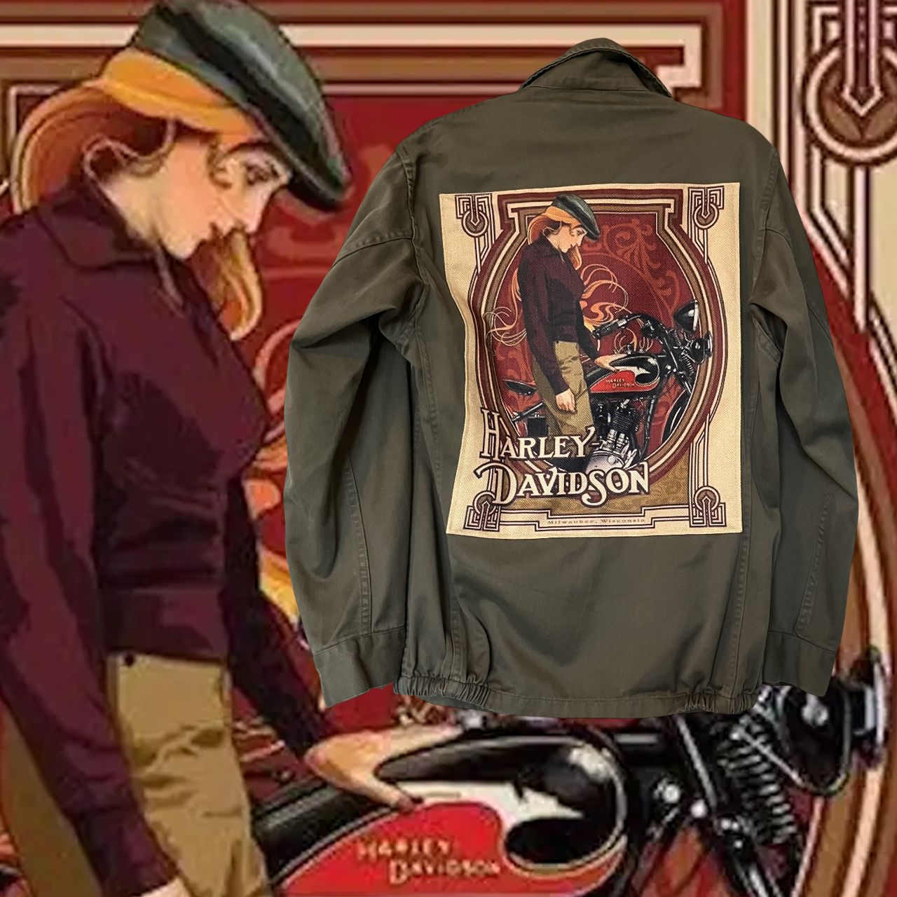 Veste kaki Harley-Davidson : l’esprit d'aventure sur mesure