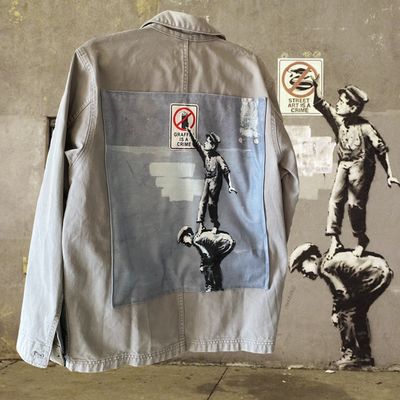 Veste Style workwear Banksy : Graffiti is a crime