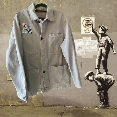 Veste Style workwear Banksy : Graffiti is a crime