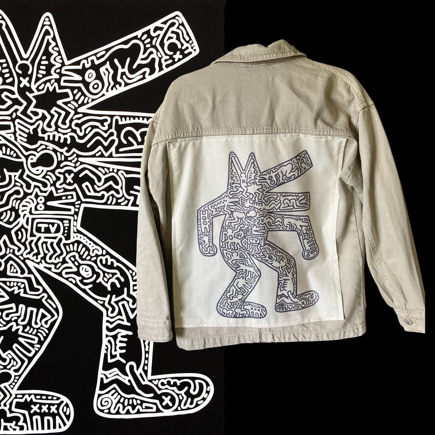 Veste style workwear Haring : L’art urbain à porter