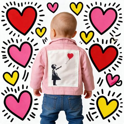 Veste bébé Banksy : poésie et innocence