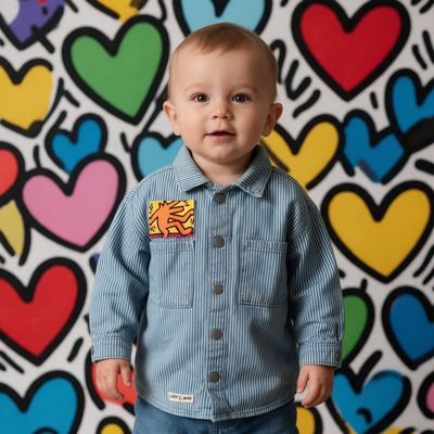Veste bébé worker Haring : poésie et innocence