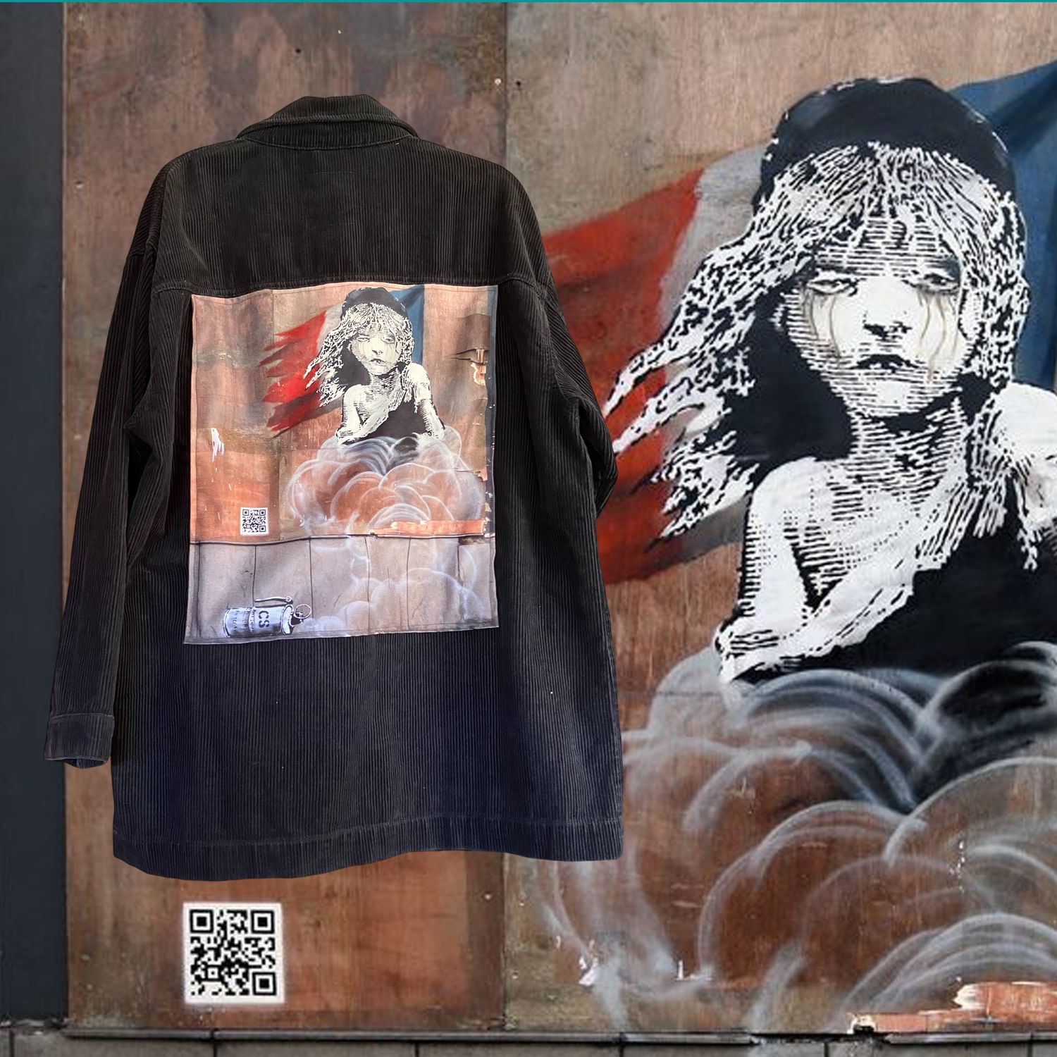 Veste velours Style workwear Banksy : L’art comme cri d’alerte