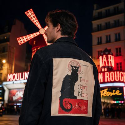 Veste velours Steinlen La Tournée du Chat Noir