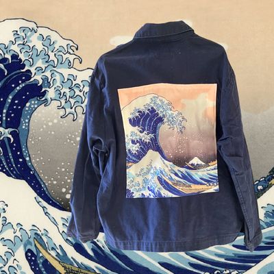 Veste style workwear Hokusai: L'art de la Grande Vague