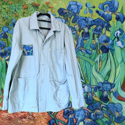 Veste style workwear van Gogh : Iris et vibrance impressionniste