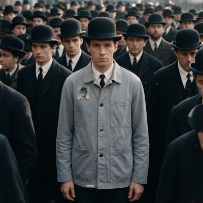 Veste Style workwear Magritte : Le Fils de l’homme