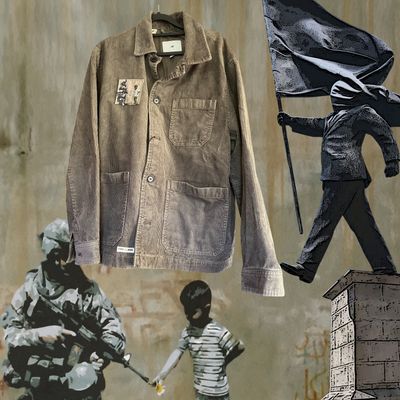 Veste velours Banksy : l’art de résister