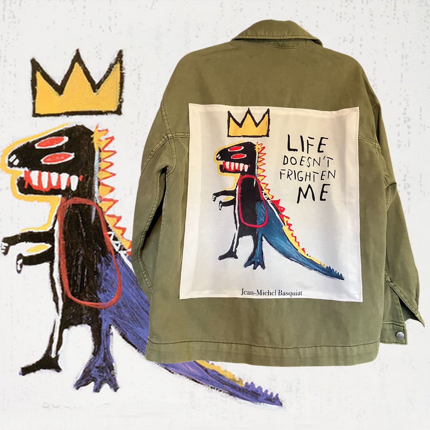 Veste Style workwear Basquiat : Life Doesn’t Frighten Me