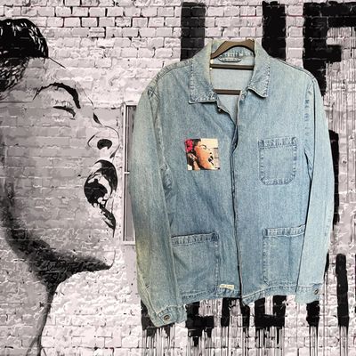 Veste en jean Banksy : Life is beautiful