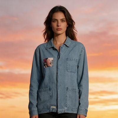 Veste en jean Banksy : Life is beautiful