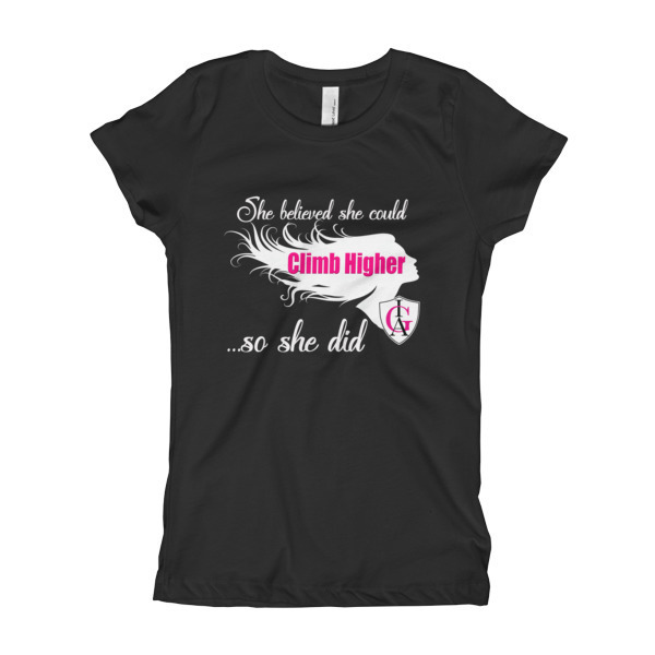 "She Believed"- Black Young Girl's T-Shirt "She Believed"- Black Young Girl's T-Shirt