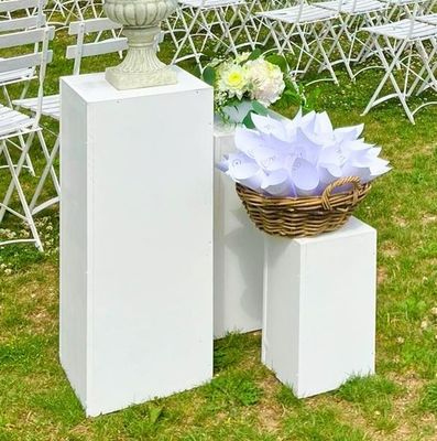 Lot de 3 colonnes blanches