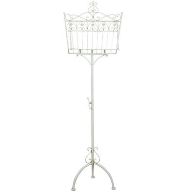 Pupitre de cérémonie en fer forgé blanc
