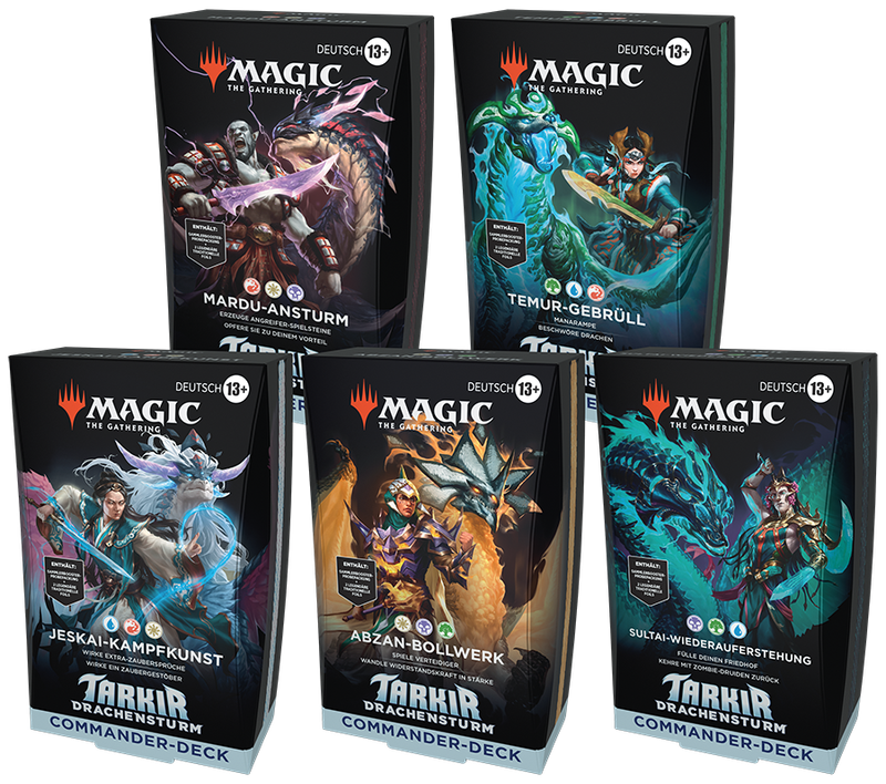 Magic the Gathering Tarkir: Drachensturm Commander-Decks (Alle 5)