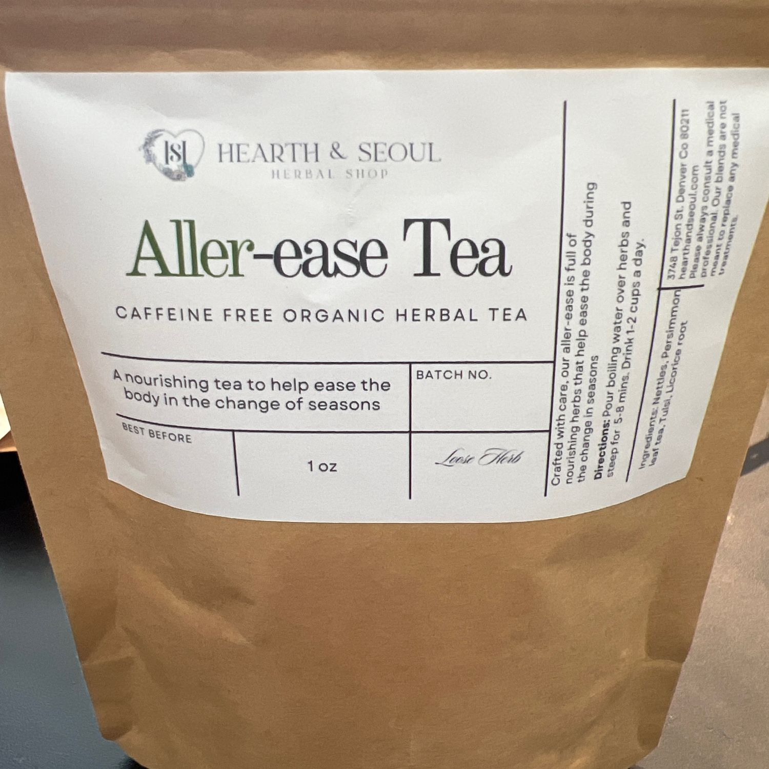 tea for allergies, mast cell tea, nettles tea with persimmon leaf, organic tea