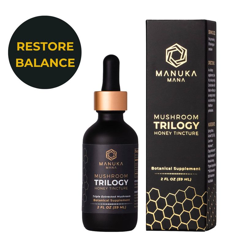 Mushroom Trilogy Honey Tincture (Reishi, Chaga &amp; Lions Mane)