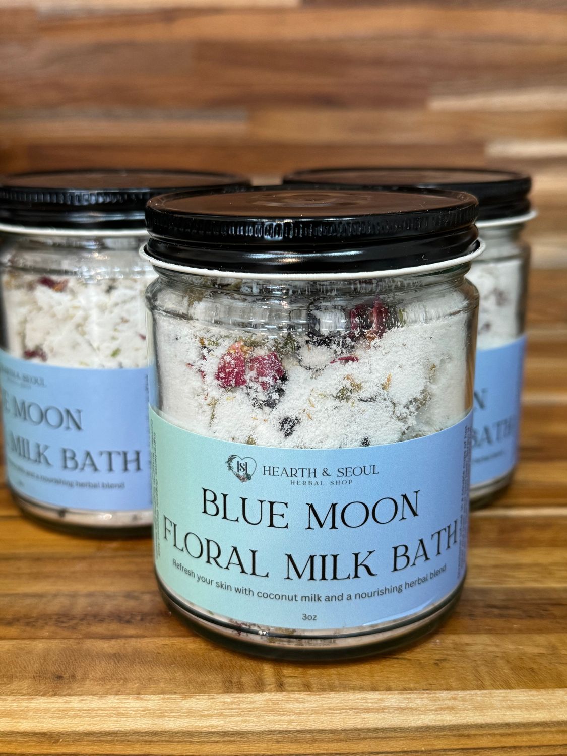 Blue moon floral milk bath