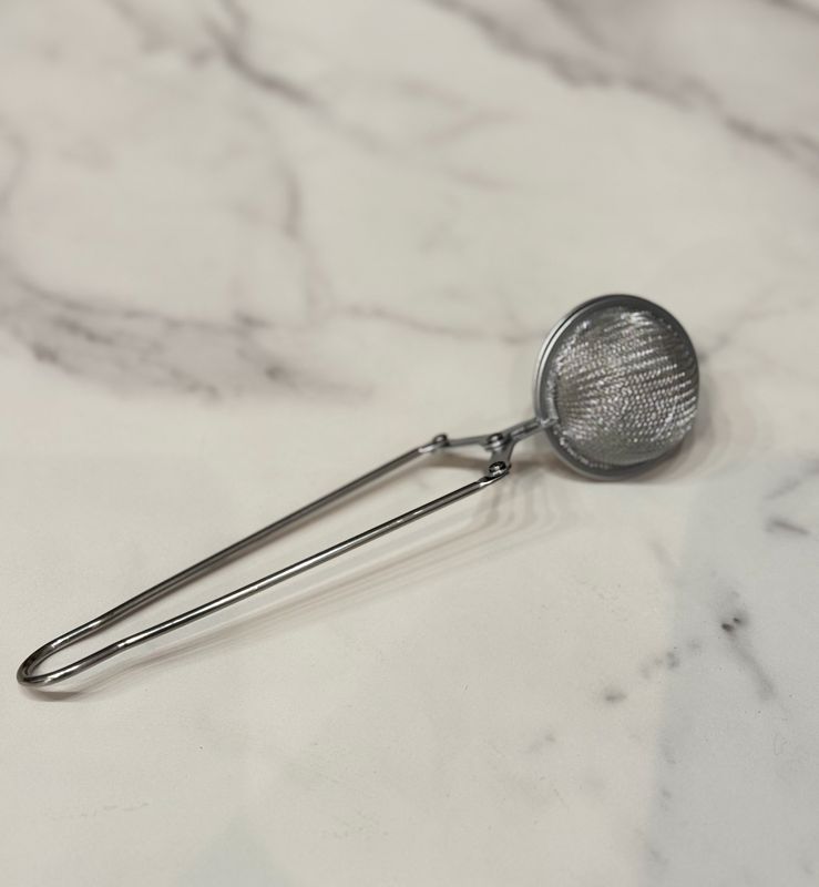 snap ball tea infuser silver