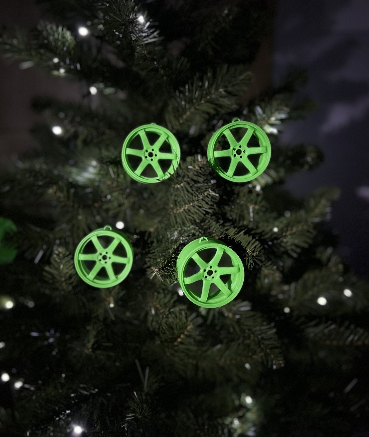 Zestaw Bombek 4szt Volk TE37 Fluo Green