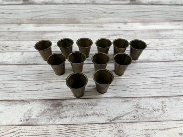 12 Tin Candle Holders