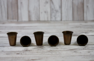 6 Tin Candle Holders