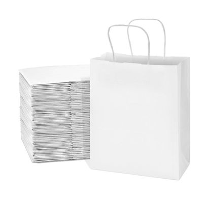 Shopping Bags -  White  8'' X 4.75'' X 10.25''