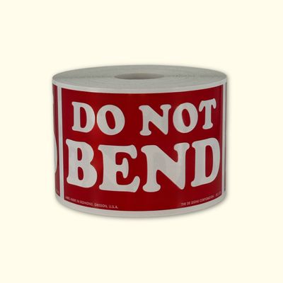 Do Not Bend Labels - 12 Labels