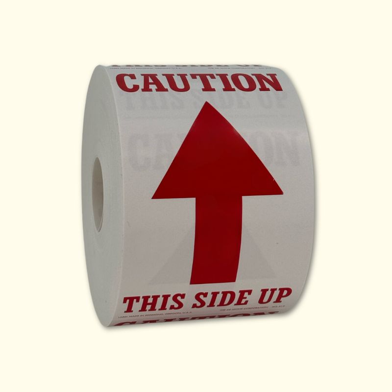Caution Side Up Labels - 12 Labels