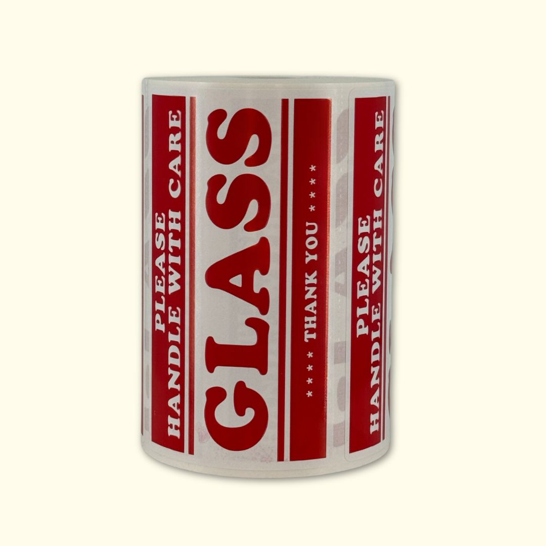 Glass Handle With Care Labels  - 50 Labels
