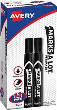 Stationary Permanent Chisel Marker Black