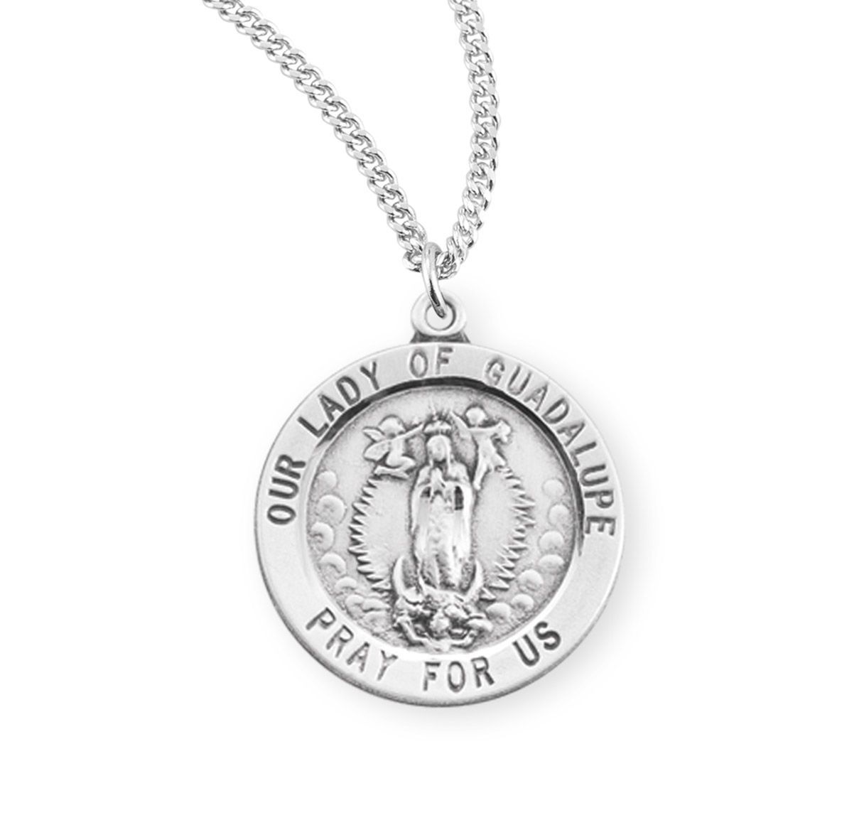 Our Lady of Guadalupe Round Sterling Silver Medal