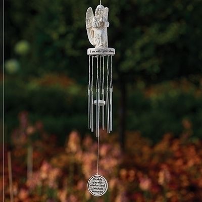 18&quot;L PRAYING ANGEL WIND CHIME