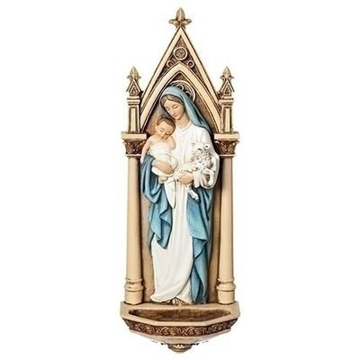 7.75&quot;H MARY W/CHILD WATER FONT RENAISSANCE COLLECTION