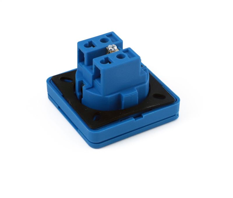 HOLZER Anbausteckdose Deckel Rechteck IP20 - Blau