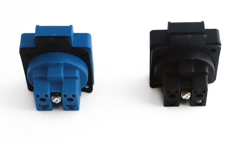 HOLZER Anbausteckdose Deckel Rechteck IP44 - Blau