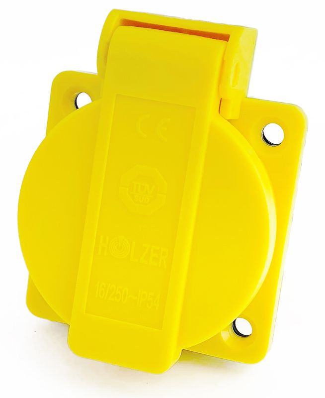 HOLZER Anbausteckdose IP54 - Gelb