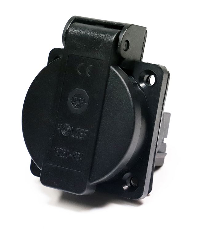 HOLZER Anbausteckdose IP54 - Schwarz