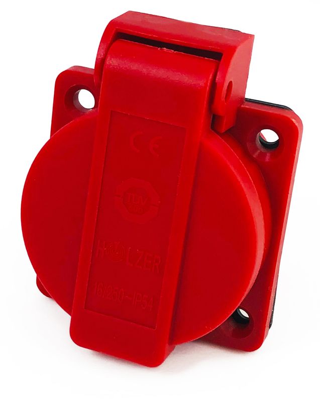 HOLZER Anbausteckdose IP54 - Rot