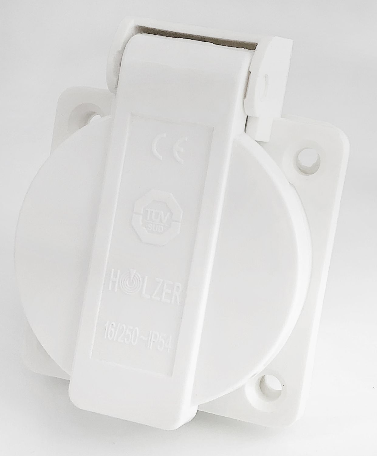 HOLZER Anbausteckdose IP54 - Weiß