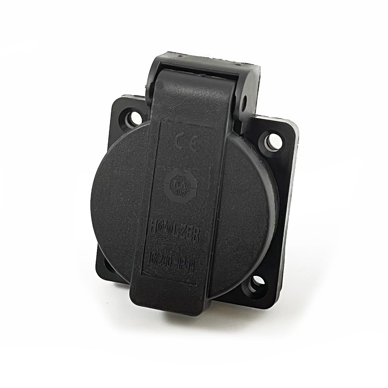 HOLZER Anbausteckdose IP54 - Schwarz