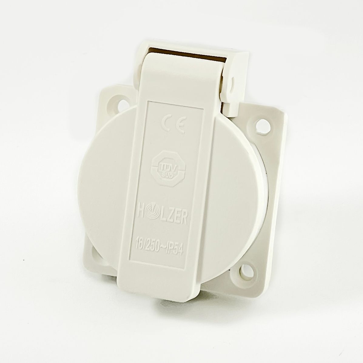HOLZER Anbausteckdose IP54 - Weiß