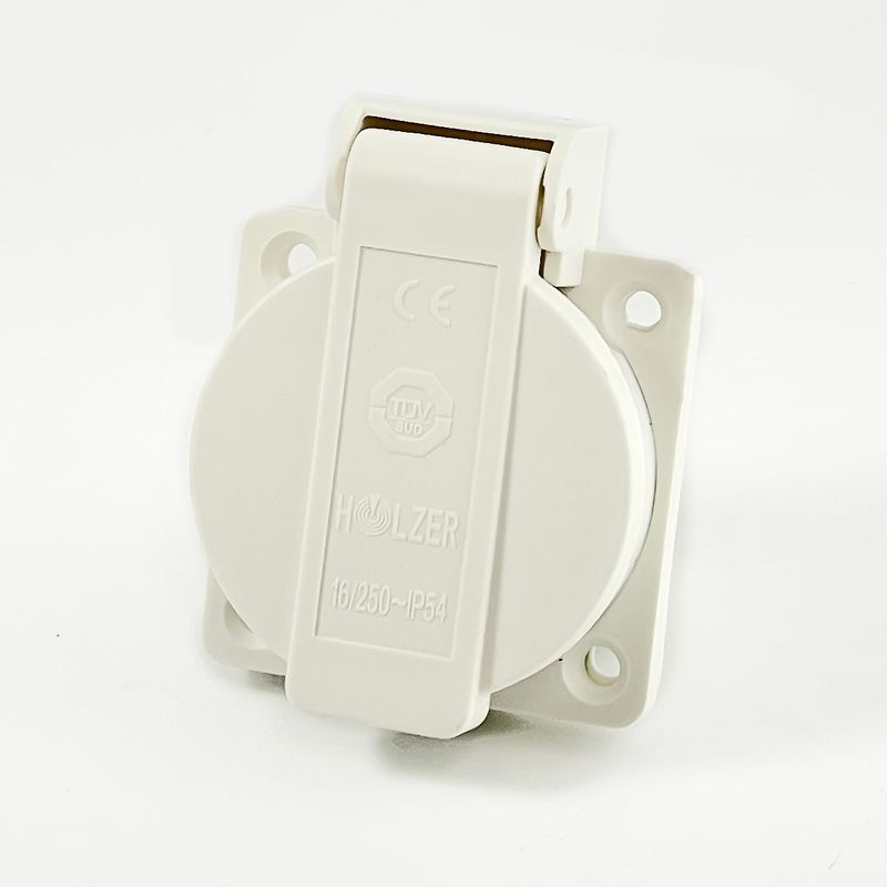 HOLZER Anbausteckdose IP54 - Weiß