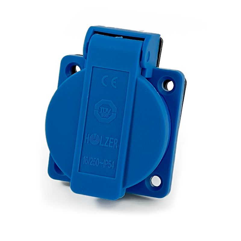 HOLZER Anbausteckdose IP54 - (4xRot / 4xWeiss)