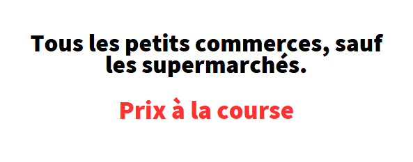 Inscription prix à la course