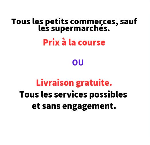 Inscription client prix à la course ou livraison gratuite