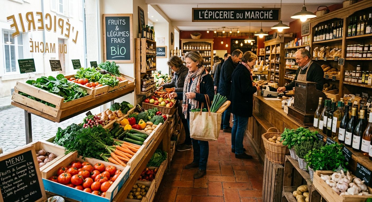 Livraison à l'épicerie et légumes de votre choix