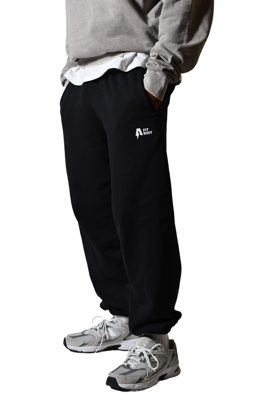 CUFFED JOG PANTS ( BLACK )